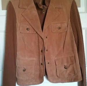 Womans suede and sweater vest